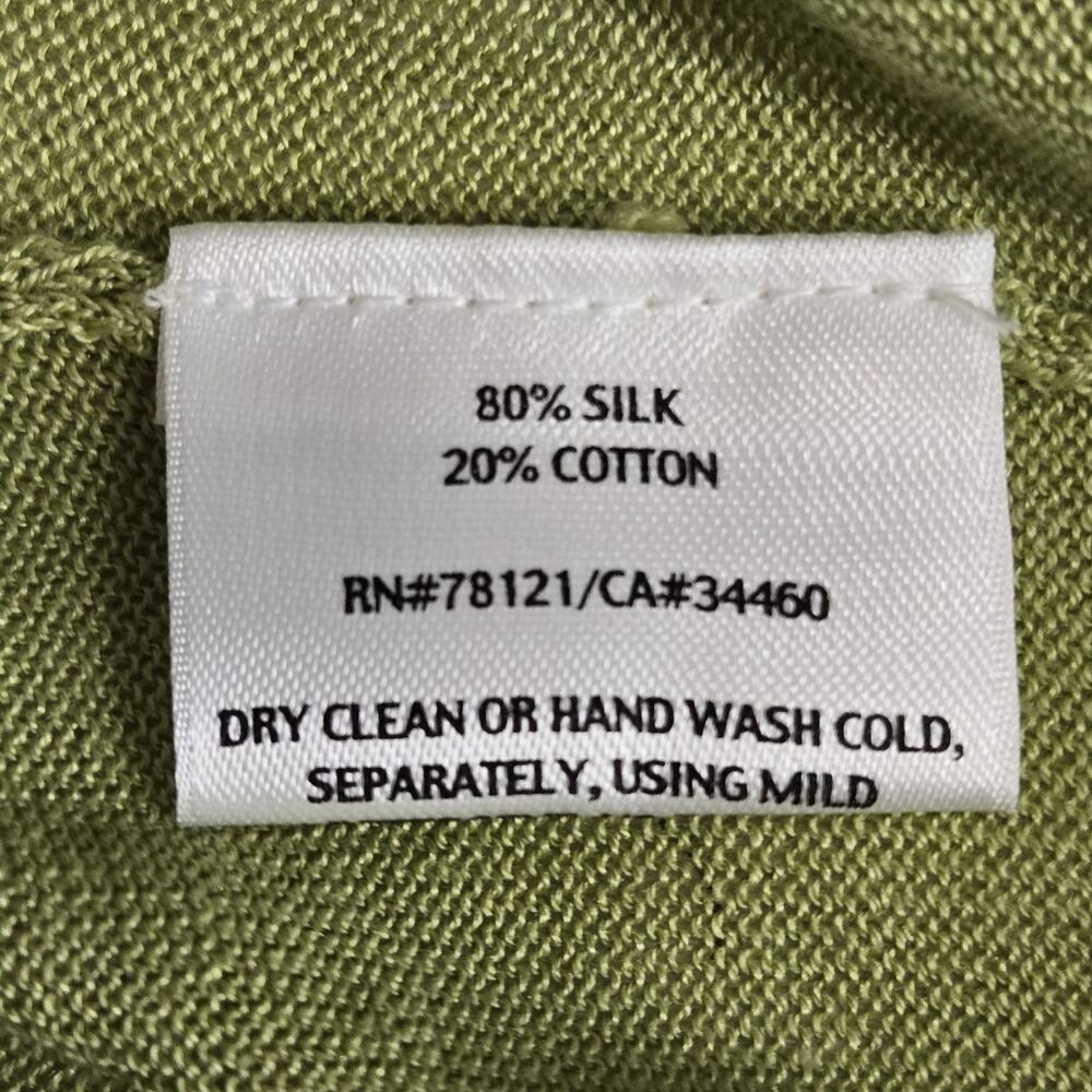 Eileen‎ Fisher Lightweight Silk Open Cardigan Sweater Small Womens Light Green - Picture 5 of 8